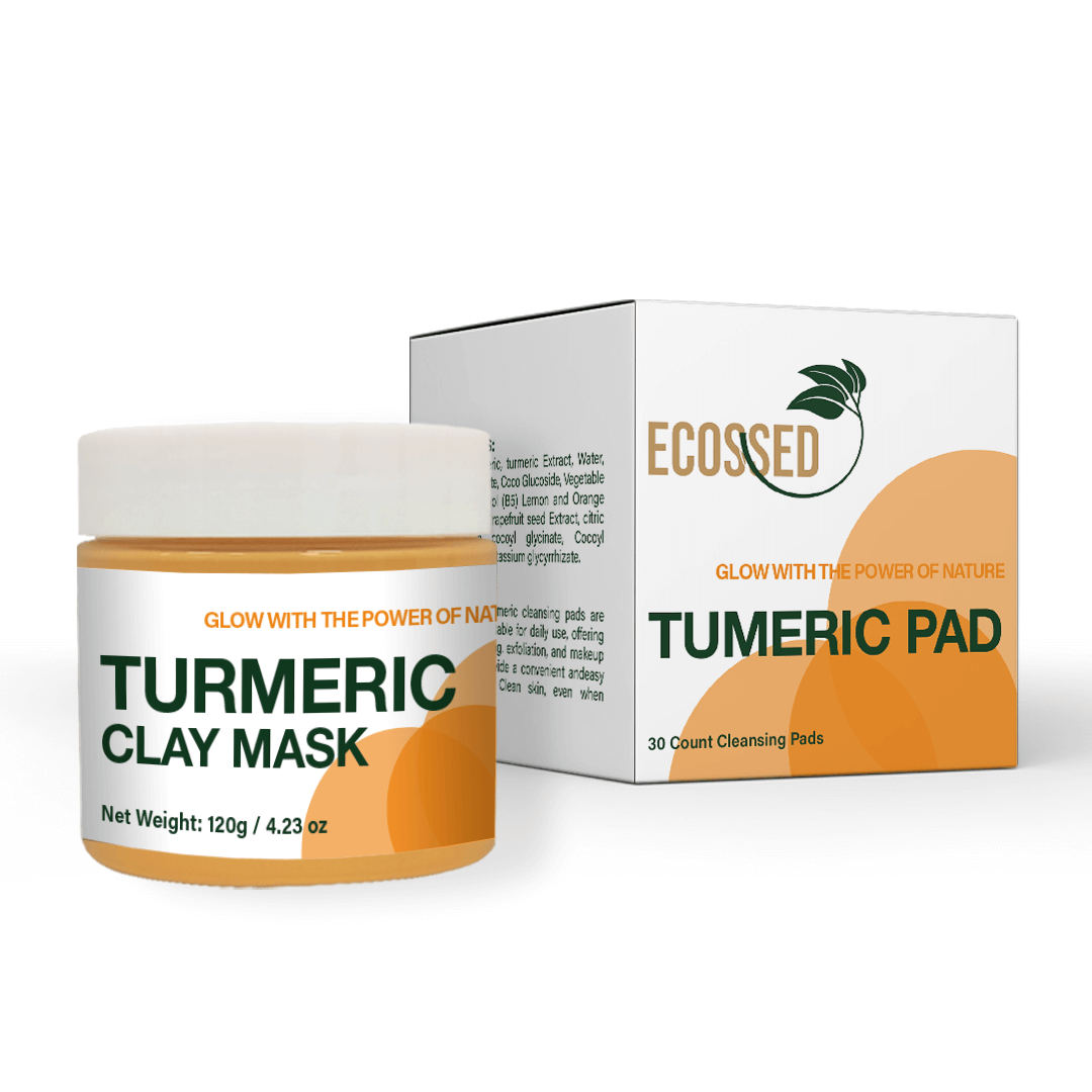 Smooth, creamy texture of Ecossed Turmeric Clay Mask, designed for deep pore cleansing and oil absorption